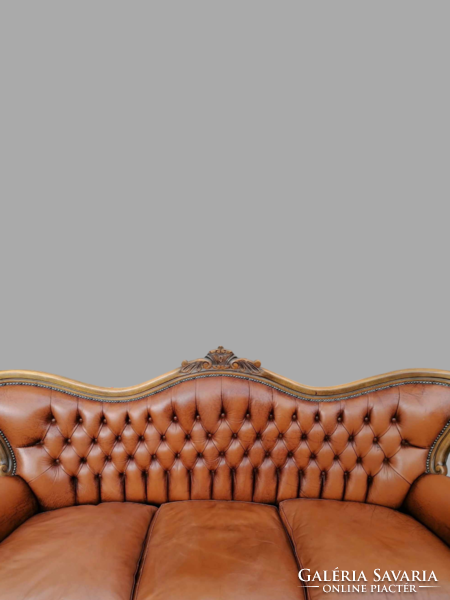 Barokk chesterfield ülőgarnitúra