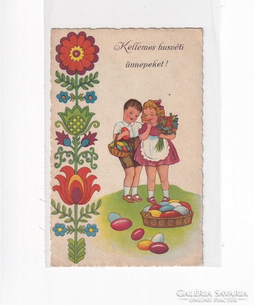 H:153 Easter antique greeting card