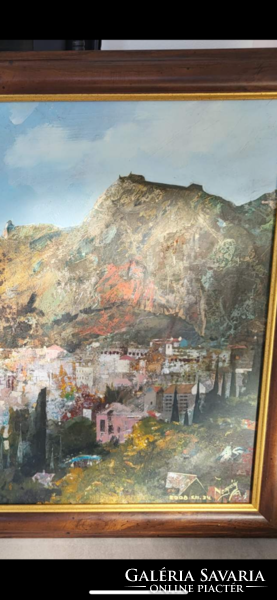 Neogrády antal (1944-) Taormina oil painting