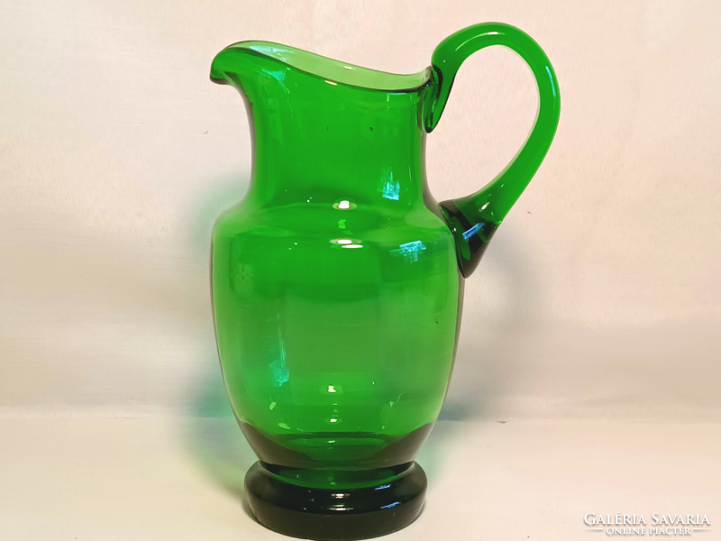 Green glass jug