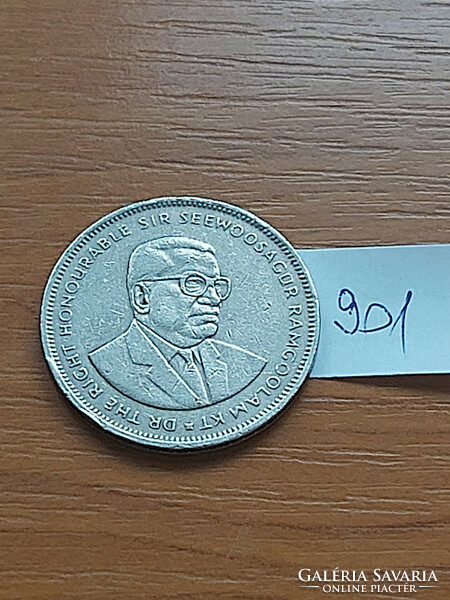 Mauritius 5 Rupees Rupees 1987 President, Copper-Nickel, Diameter: 31mm #901
