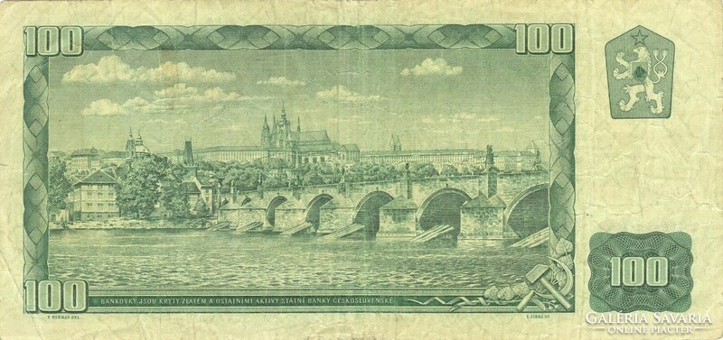 100 korun korona 1961 Csehszlovákia 1.