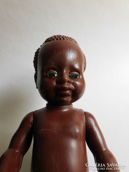 Rare vintage negro sleeping doll 60s - 39 cm