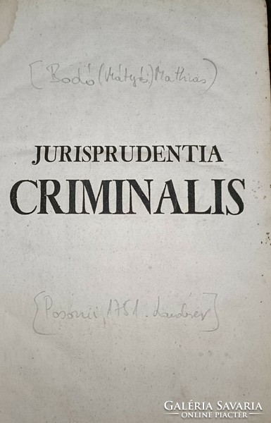 It starts from HUF 1! 1-Es jurisprudence criminalis! Mathias Bodó's book about teeth! Bratislava...