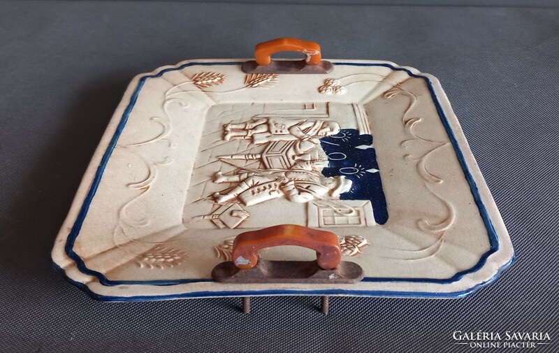 Antik Japán asztalközép bakelit fogantyúval ALKUDHATÓ Art deco design