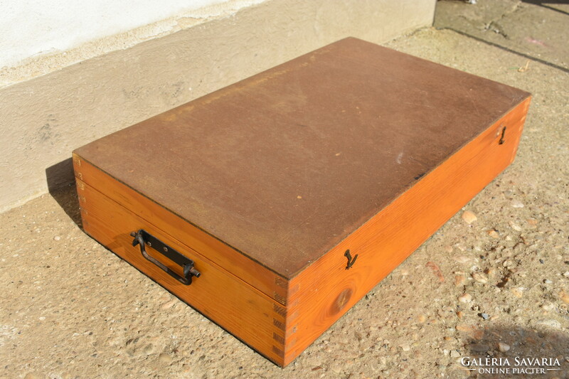Wooden chest, old retro chest, antique, storage