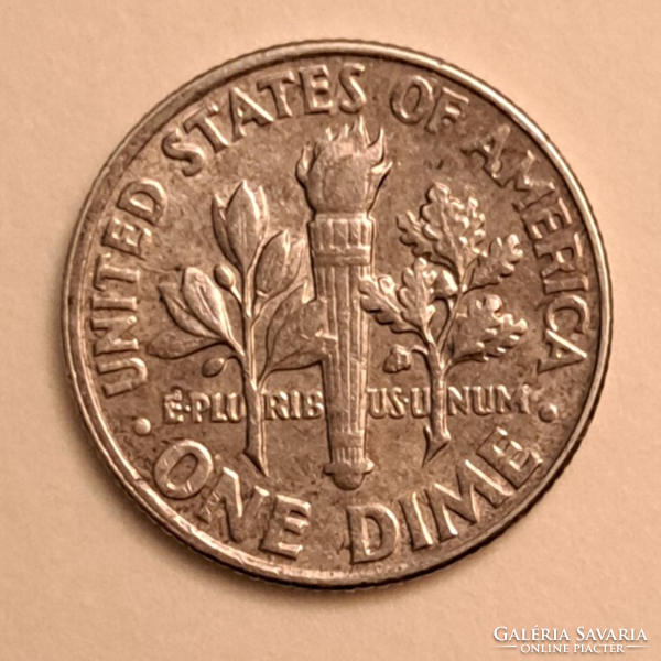1963. USA ezüst Roosevelt 1 dime F/