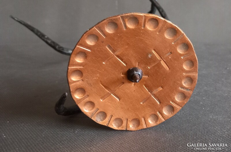 Danish wrought iron copper candle holder, laurids lønborg, negotiable. 1950s