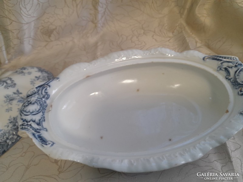 Antique English bowl with lid