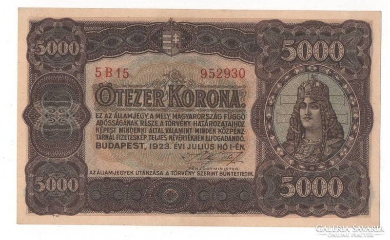 1923 5000 korona EF.