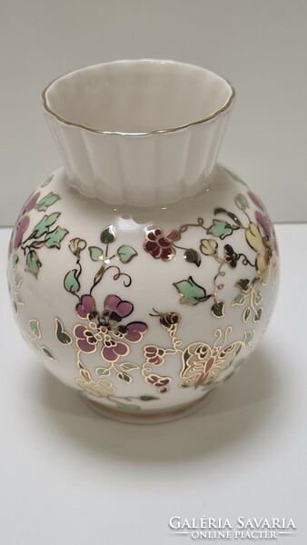 Zsolnay butterfly vase with scalloped edge #1877