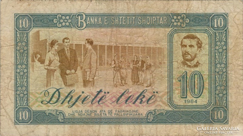 10 leke lek 1964 Albánia Ritkább