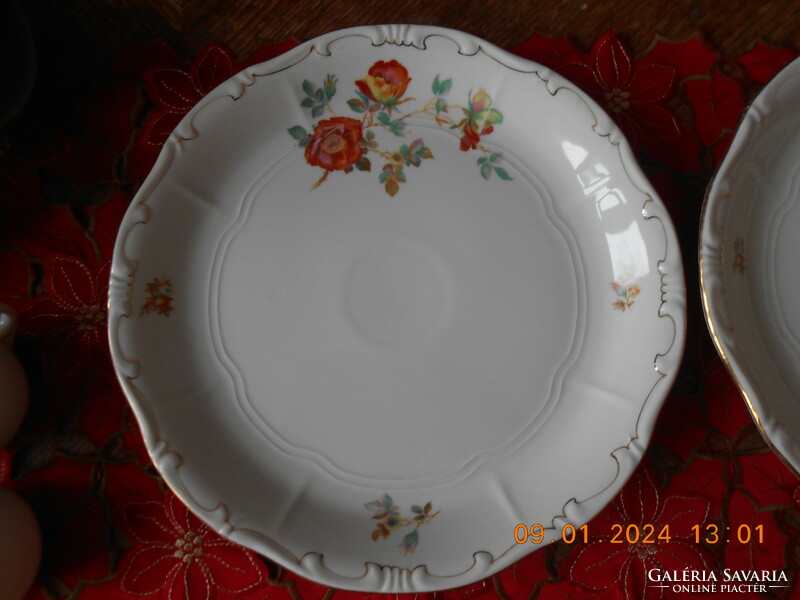 Zsolnay wild rose pattern cake serving plate