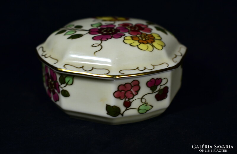 Zsolnay butterfly pattern porcelain bonbonier