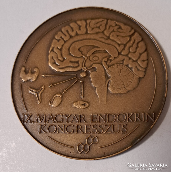 1979. "IX. Magyar Endokrin Kongresszus / Szeged" 69 mm bronz emlékérem (71)