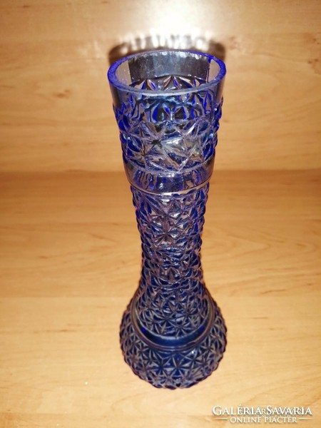 Blue glass vase - 18.5 cm (8/d)