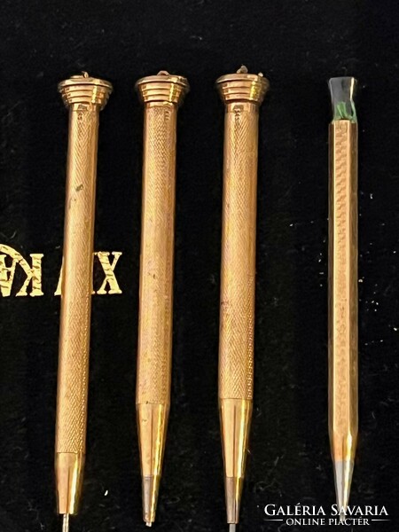 Antik 14 karátos arany író eszköz