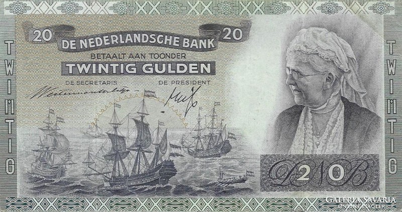 20 Gulden 1941 Netherlands rare