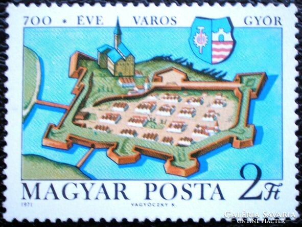 S2682 / 1971 Győr Városa 700 éves  bélyeg postatiszta