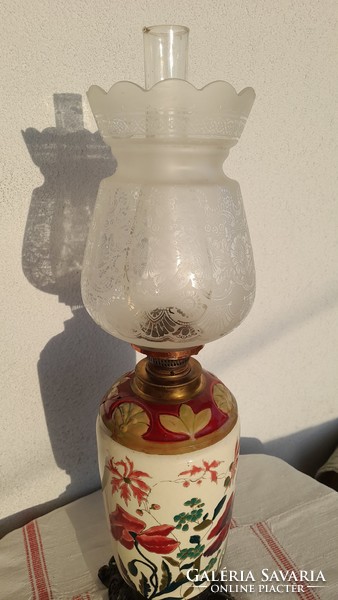 Josef steidl znaim large antique table kerosene lamp