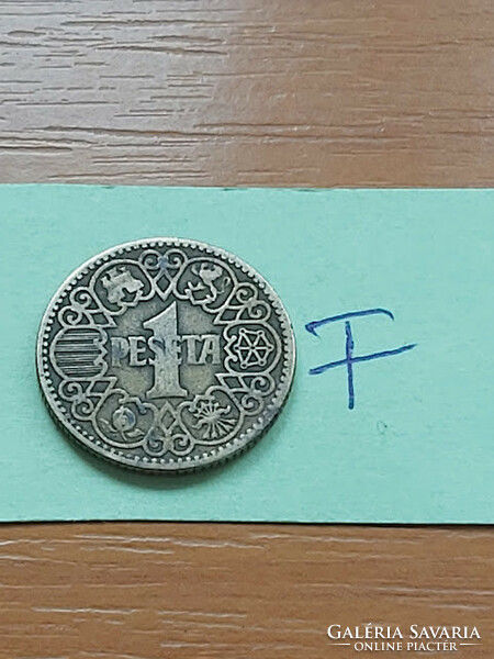 Spain 1 peseta 1944 aluminum bronze francisco franco #f