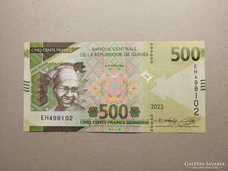 Guinea-500 francs 2022 oz