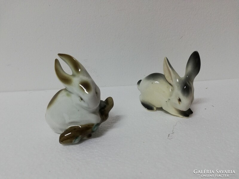 Zsolnay porcelain rabbits