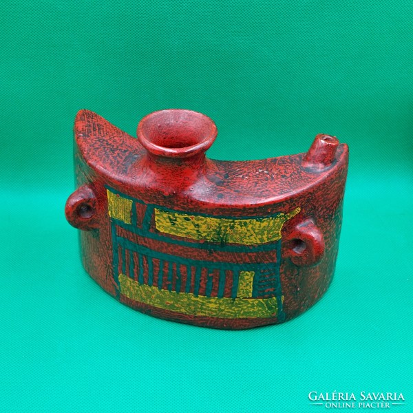 Vintage ceramic vase with a unique shape