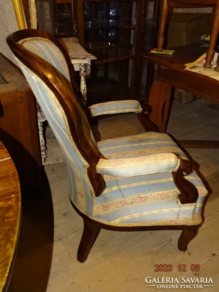 Pair of antique neo-baroque Biedermeier armchairs with arms !!!
