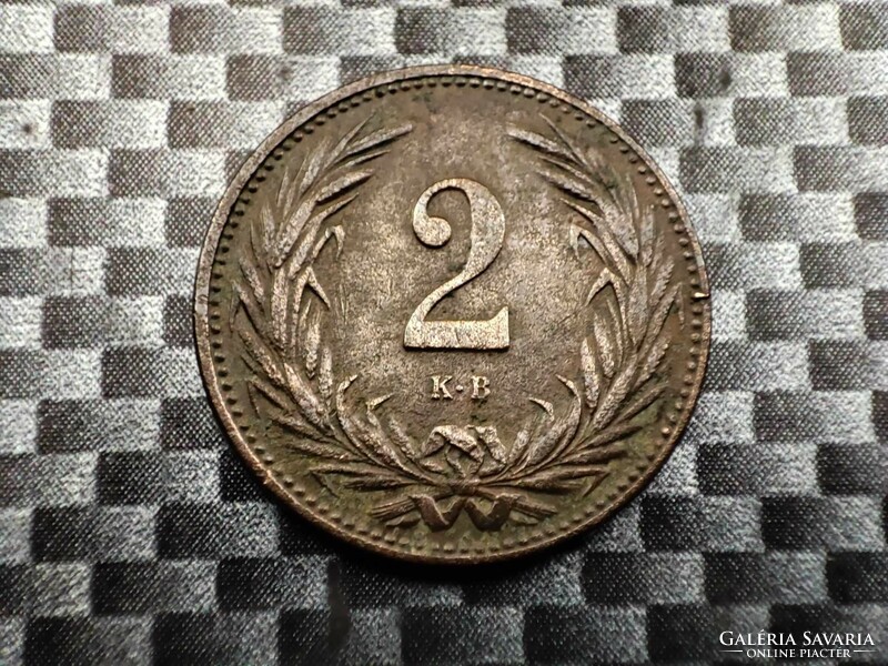 Hungary 2 pennies, 1897
