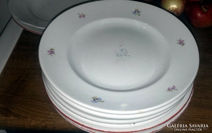 Peaceful small flower thick porcelain flat plate - art&decoration