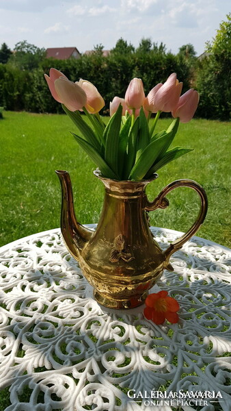 Rose gold glazed teapot