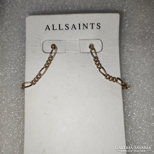 All saints gold-plated metal earrings worth 11,000.-