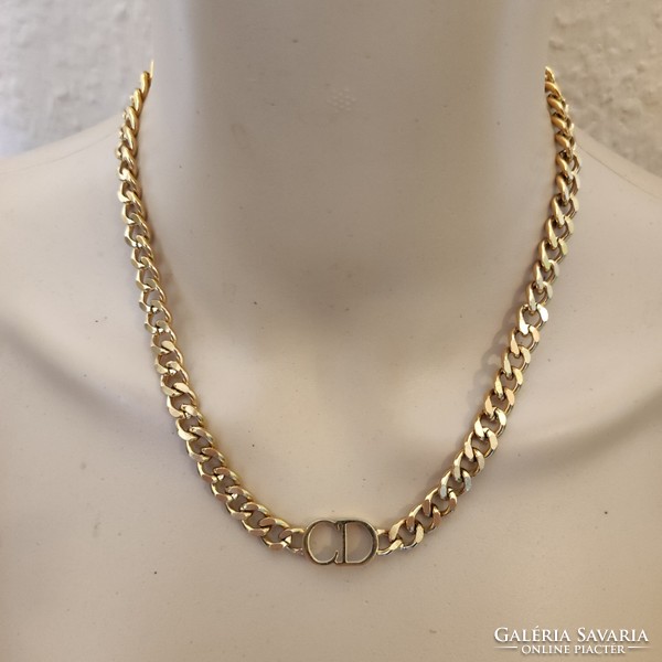 Cristian dior imitation new gold plated steel panzer chain