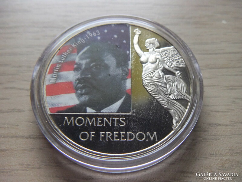 10 Dollár Martin Luther King 1963 Színesfém emlékérem zárt  kapszulában 2006 Libéria