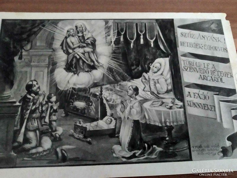 Régi vallásos képeslap, Kringer fotó,Szent Ferenc Rend kiadása, postatiszta