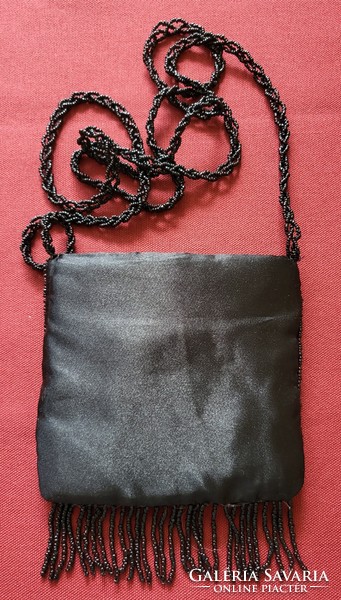 Pearl black casual theater shoulder bag reticule