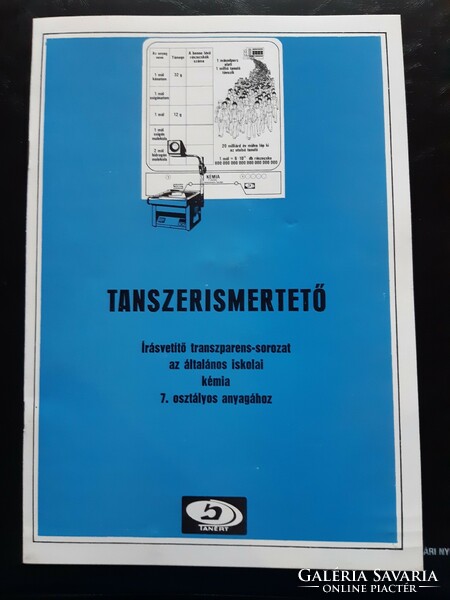 Kémia iskolai oktató írásvetítő transzparens szemléltető eszköz