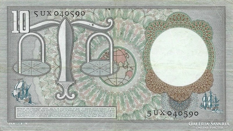 10 Gulden 1953 Netherlands