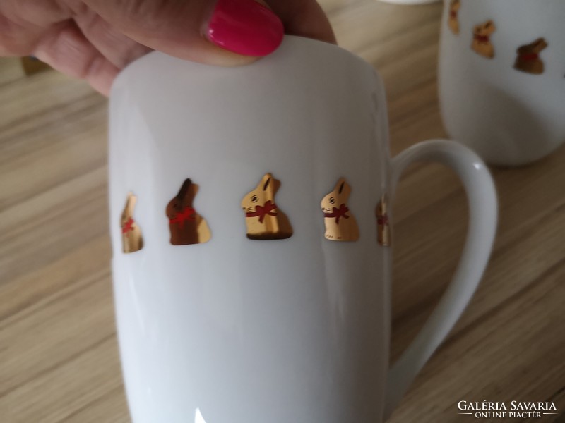 Lindt, gold bunny porcelain mugs