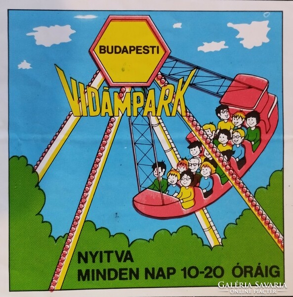 "Budapesti Vidámpark" retro matrica