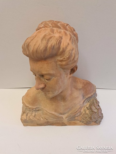 Antique terracotta female bust large size