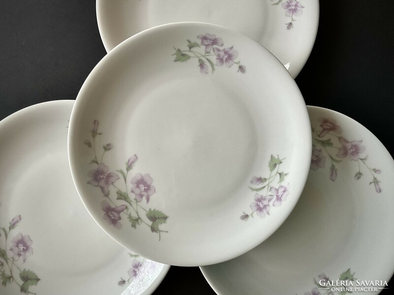 Alföldi 4 small plates with purple funnel flowers bella
