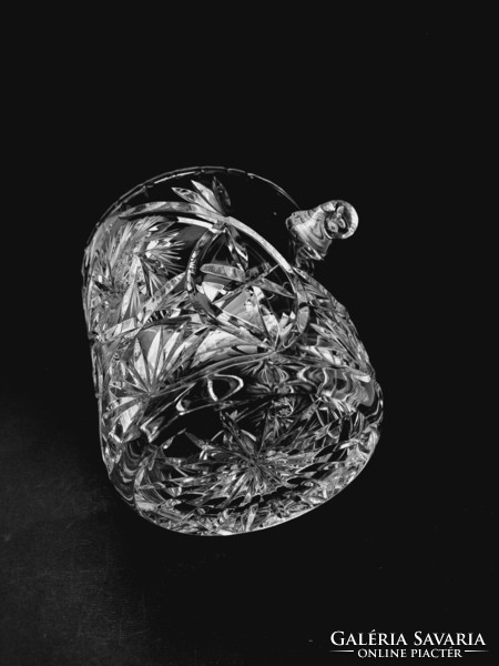 Polished crystal ice bucket