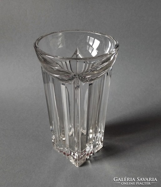 Villeroy & boch 'epoca' art-deco/brutalist crystal vase 1970's