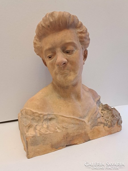 Antique terracotta female bust large size