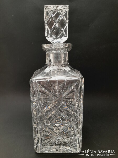 Polished crystal whiskey bottle, butella