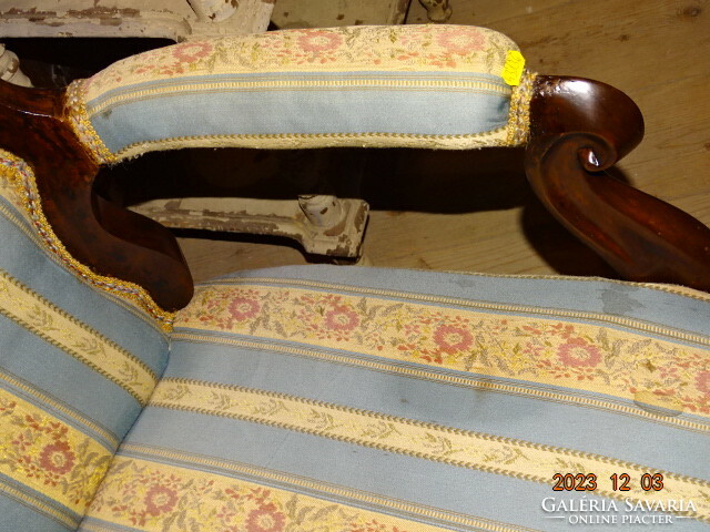 Pair of antique neo-baroque Biedermeier armchairs with arms !!!