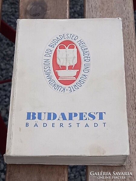 "Budapest, a fürdőváros" német nyelvű antik útikönyv Budapestről szép illusztrációkkal (1938)