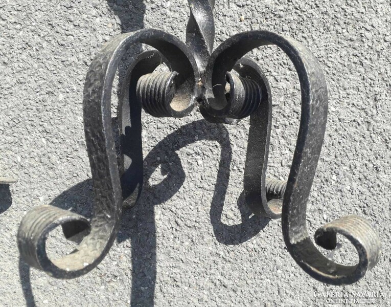 Old wrought iron candle holder.